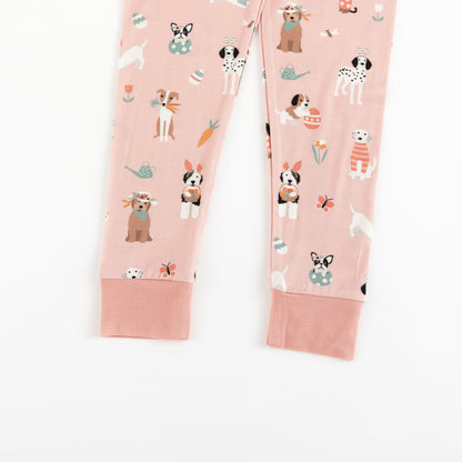Puppy Egg Hunt (Long Sleeve PJ) - Pink
