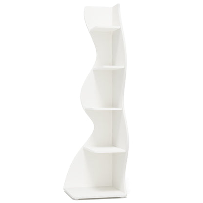 Modern Wall Corner Bookshelf Bookcase